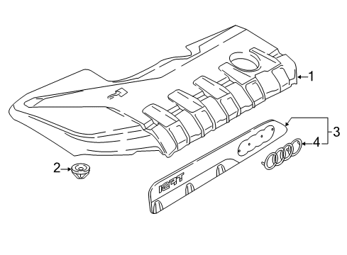 2021 Audi TT Quattro Engine Appearance Cover Diagram 2