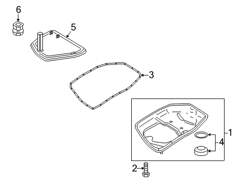 2010 Audi A5 Quattro Transmission Pan Diagram for 0B6-321-359