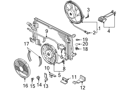 2000 Audi A6 Quattro Lower Bracket Isolator Diagram for 8D0-121-275-A