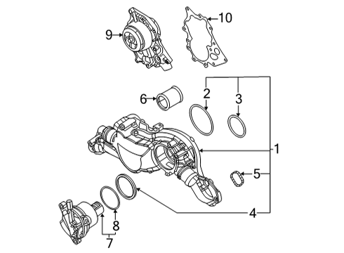 2025 Audi RS Q8 Water Pump Diagram