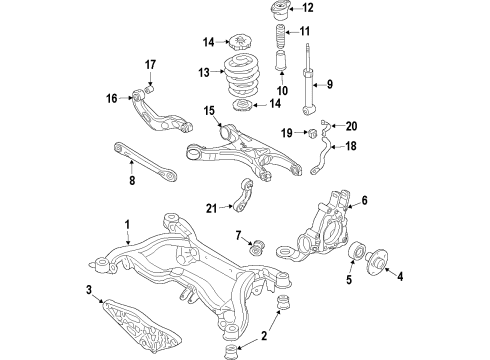 2014 Audi RS5 Shock Absorber Diagram for 8T0-513-035-AH