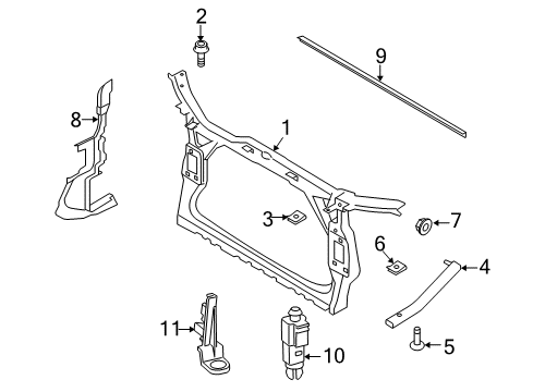 2017 Audi S5 Radiator Support Diagram
