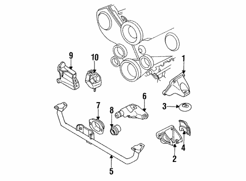 1996 Audi A6 Quattro Engine & Trans Mounting