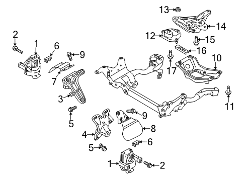 2015 Audi RS5 Engine & Trans Mounting Diagram