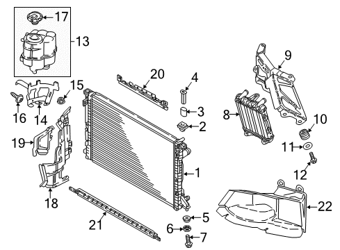 2025 Audi S4 Radiator & Components Diagram