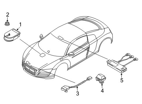 2014 Audi R8 Anti-Theft Components Diagram