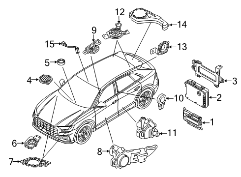 2023 Audi RS Q8 Sound System Diagram