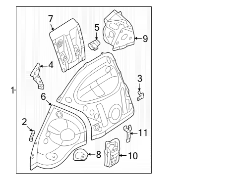 2025 Audi Q4 e-tron Sportback Front Panel Diagram for 1EA-809-687-A