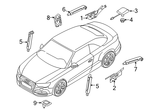2017 Audi A3 Quattro Antenna & Radio Diagram 2