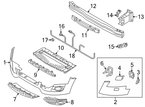 2016 Audi allroad Lower Grille Diagram for 8K0-807-682-H-01C