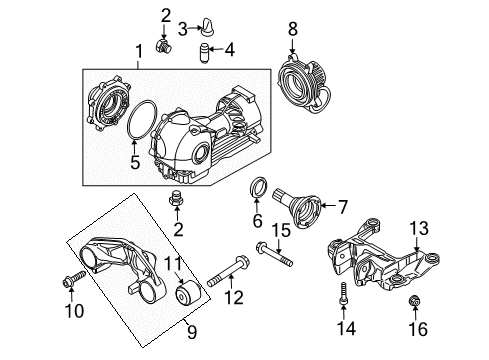2009 Audi R8 Front Axle & Carrier Diagram