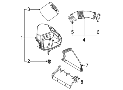 2022 Audi A7 Sportback Intake Pipe Diagram for 06L-129-616-F