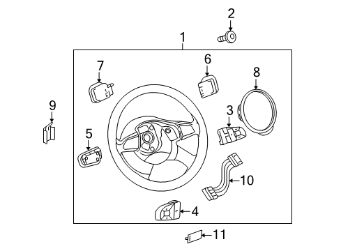 2007 Audi Q7 Steering Wheel & Trim Diagram 2