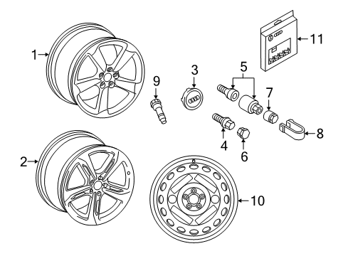 2016 Audi A7 Quattro Wheels Diagram 3