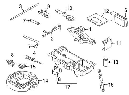 2022 Audi RS5 Sportback Jack & Components