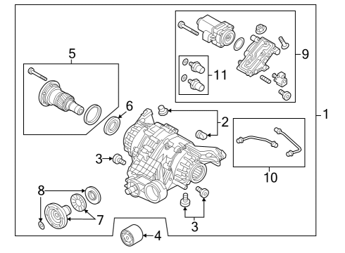 2025 Audi RS5 Sportback Axle & Differential - Rear Diagram