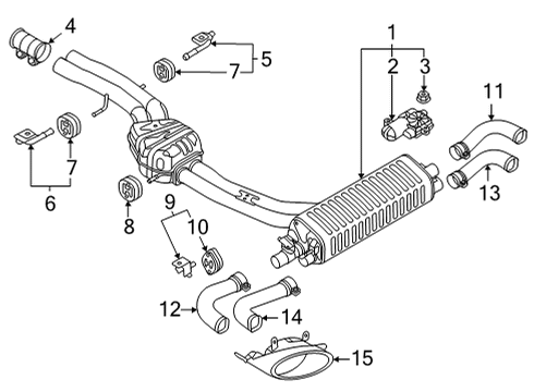 2021 Audi SQ7 Exhaust System Diagram 2