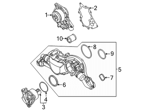 2021 Audi RS6 Avant Water Pump Diagram