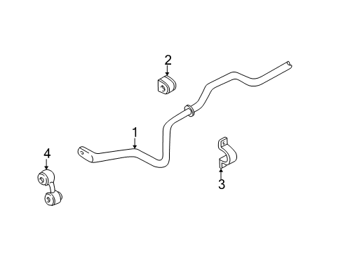 2000 Audi A6 Quattro Stabilizer Bar & Components Diagram 4