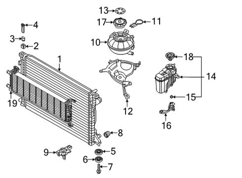 2021 Audi A7 Sportback Expansion Tank Diagram for 4K0-121-405-AB