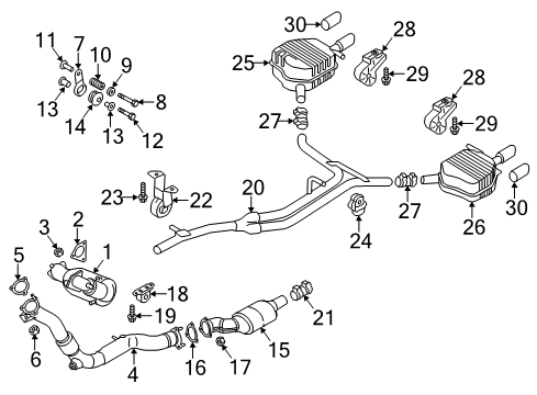 2015 Audi A8 Quattro Exhaust System Diagram 3