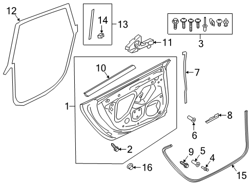 2022 Audi S7 Sportback Door & Components Diagram