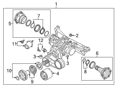 2024 Audi A6 Quattro Axle & Differential - Rear Diagram