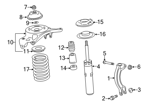 2014 Audi RS7 Struts & Components Diagram 2