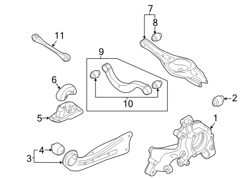 2022 Audi S3 Lower Control Arm - Rear Diagram