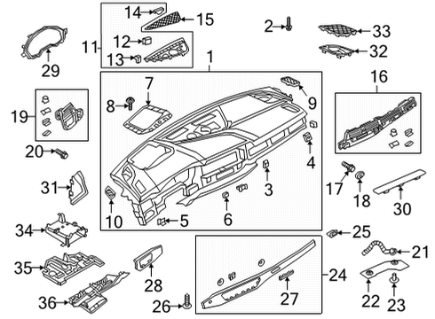 2025 Audi RS5 Sportback Instrument Panel Diagram