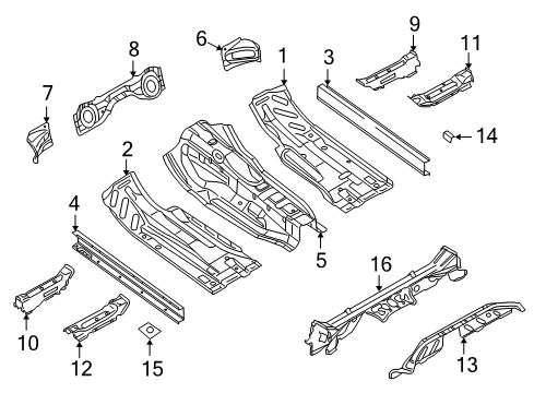 2010 Audi A5 Quattro Floor & Rails Diagram 2