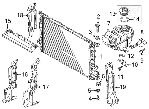 2014 Audi RS7 Radiator & Components Diagram 2