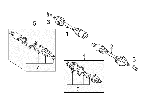 2015 Audi Q3 Drive Axles - Front Diagram 2