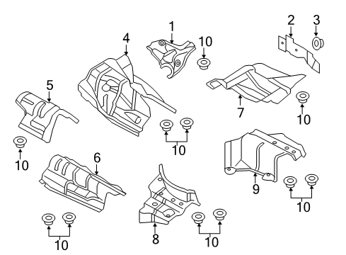 2011 Audi S5 Heat Shields - Emission Diagram 2