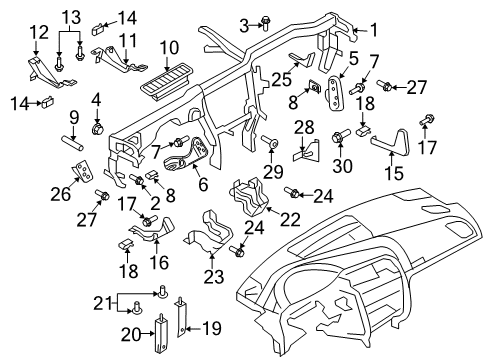2011 Audi S5 Instrument Panel Components Diagram 2