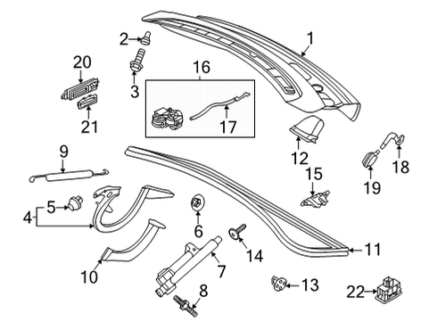 2022 Audi e-tron GT Trunk Diagram