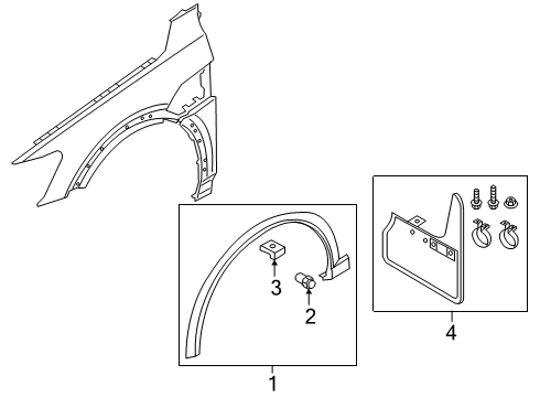 2021 Audi e-tron Quattro Exterior Trim - Fender