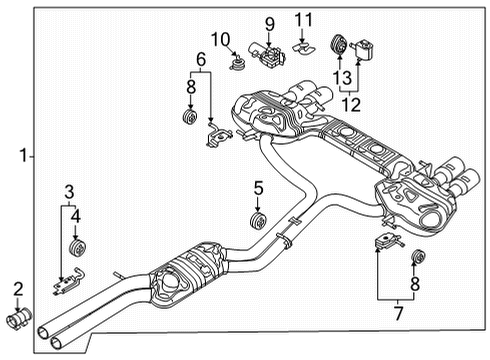 2024 Audi RS7 Sportback Exhaust Components Diagram 2