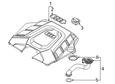 2025 Audi Q7 Engine Appearance Cover Diagram 2
