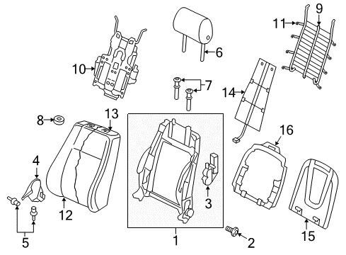 2016 Audi allroad Headrest Diagram for 8K0-881-901-BJ-BC3