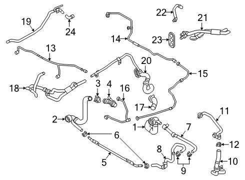 2018 Audi S5 Sportback Hoses, Lines & Pipes Diagram
