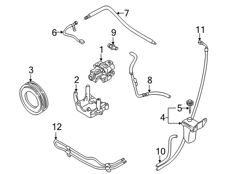 2000 Audi A4 Quattro P/S Pump & Hoses Diagram 4