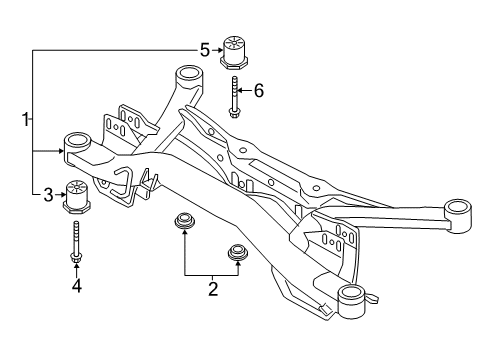 2021 Audi TTS Quattro Suspension Mounting - Rear Diagram