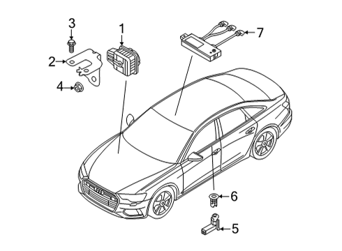 2024 Audi RS7 Sportback Anti-Theft Components Diagram