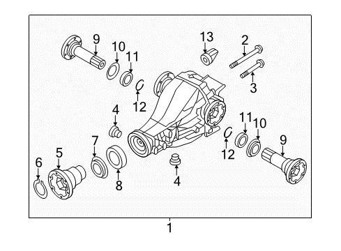 2016 Audi S5 Differential Assembly Diagram for 0BC-500-043-E