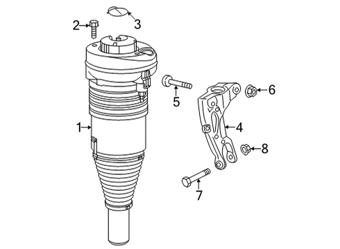 2024 Audi RS7 Sportback Struts & Components Diagram 2