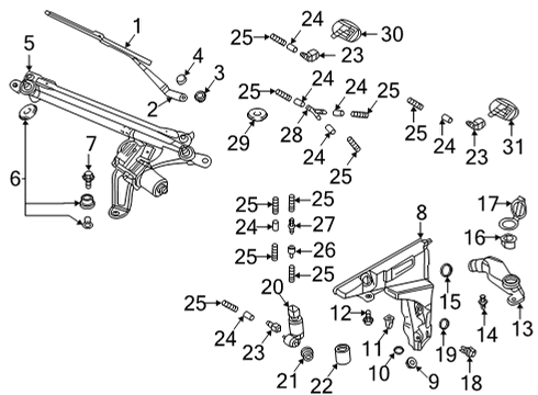 2022 Audi RS6 Avant Headlamp Washers/Wipers