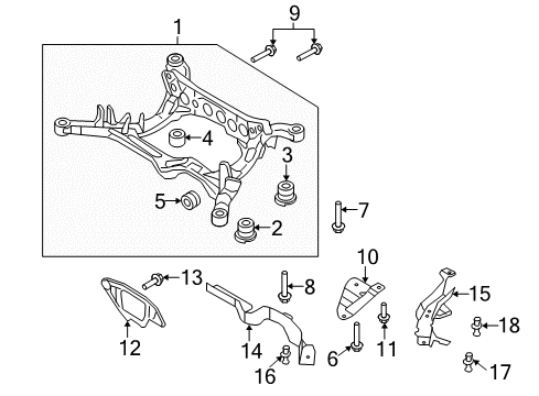 2013 Audi RS5 Suspension Mounting - Rear Diagram