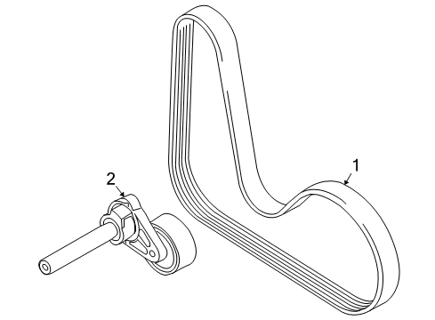 2009 Audi TT Quattro Belts & Pulleys - Belts Diagram 2