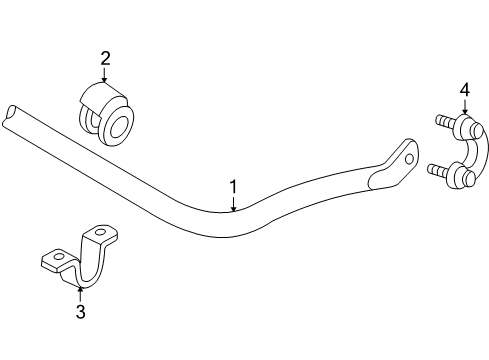 2006 Audi A4 Quattro Stabilizer Bar & Components Diagram 4